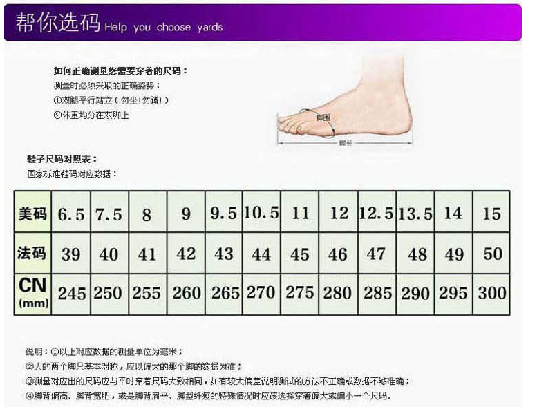 中国鞋码对照表及其重要性