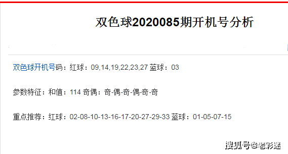 双色球2020年第97期开奖号码的奥秘与影响